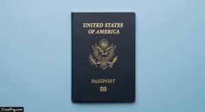 Blue background passport image 3