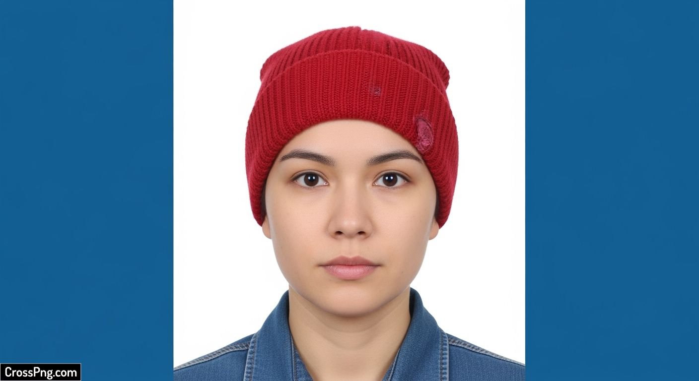 Blue background passport photo image