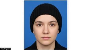 Blue background passport photo image 2