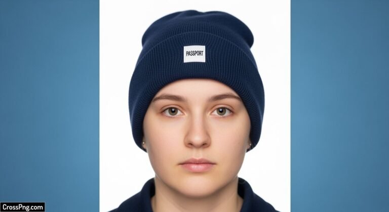 Blue background passport photo image 4