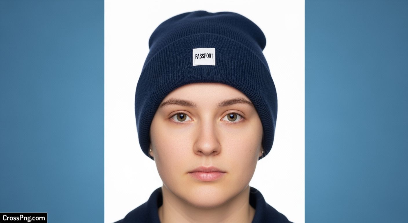 Blue background passport photo image 4