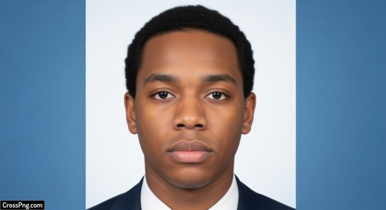 Blue background passport photo image 6