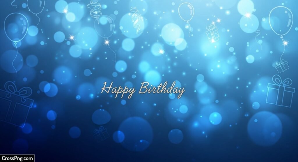 Blue birthday background hd image