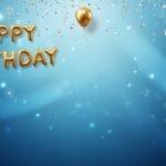 Blue birthday background hd image 2
