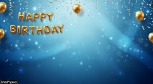 Blue birthday background hd image 2
