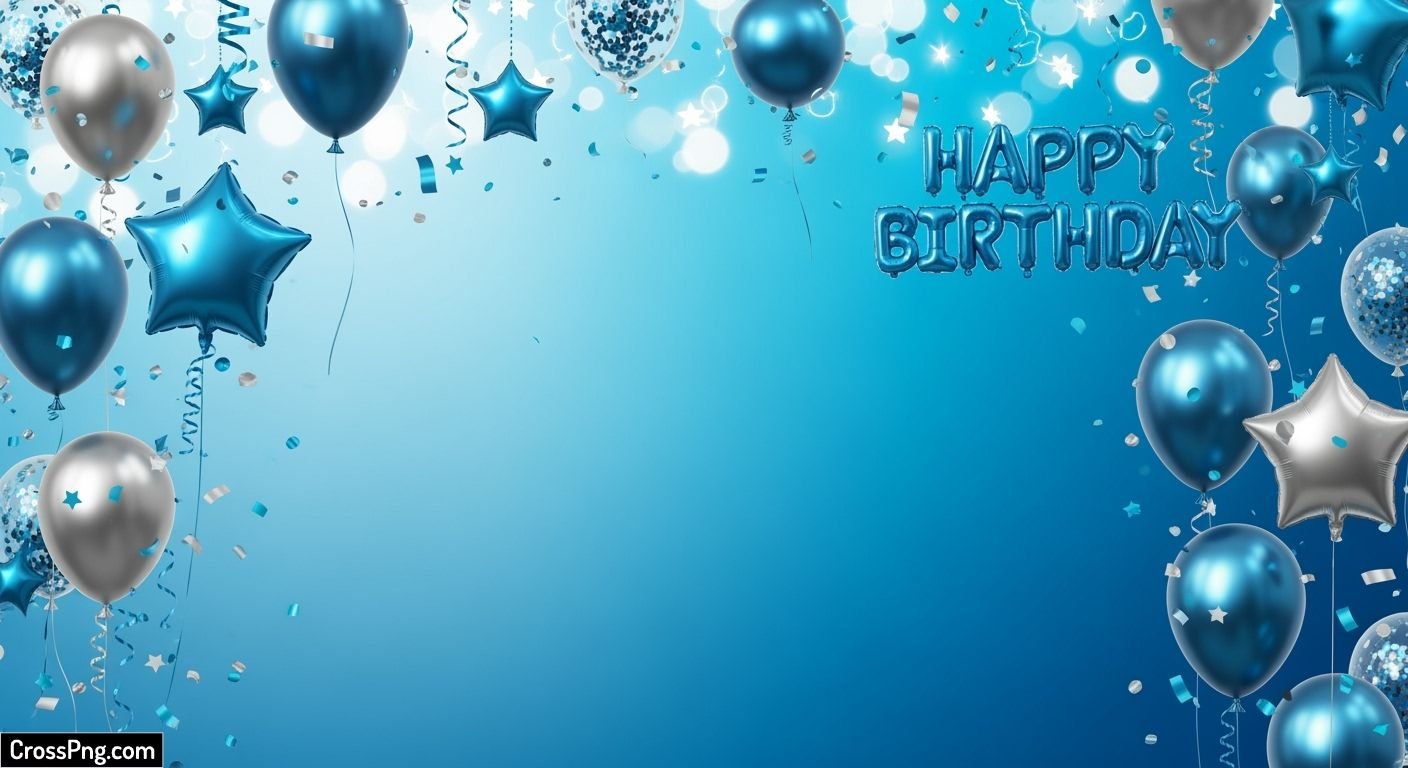 Blue birthday background hd image 3