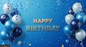 Blue birthday background hd image