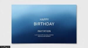 Blue birthday invitation card background image 3