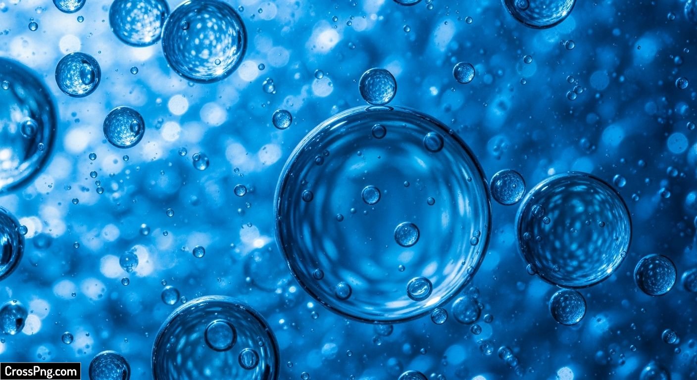 Blue bubble background image 2