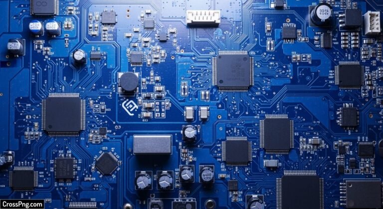 Blue circuit board background image 2