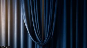 Blue curtain background image 2