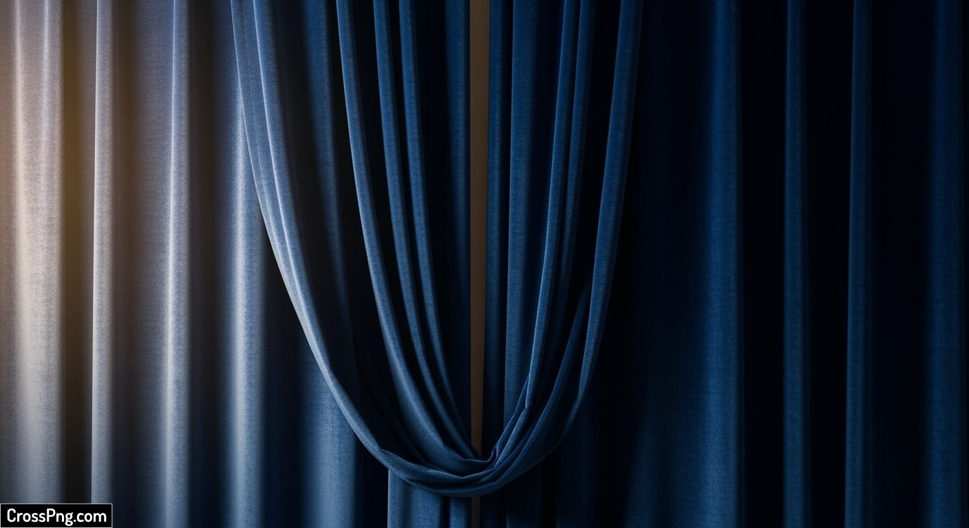 Blue curtain background image 2