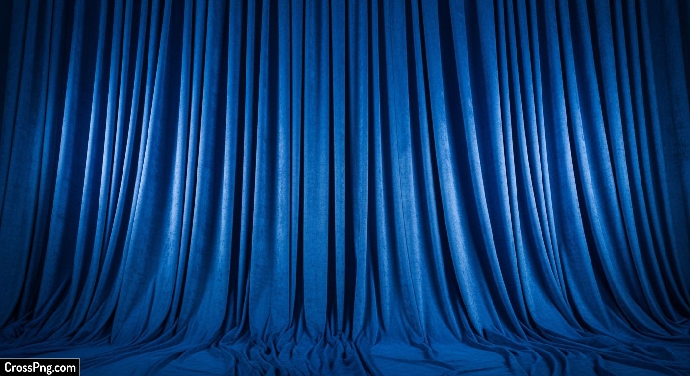 Blue curtain background image 3