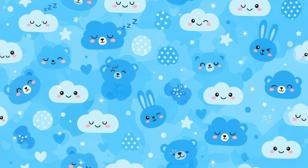 Blue cute background image 5