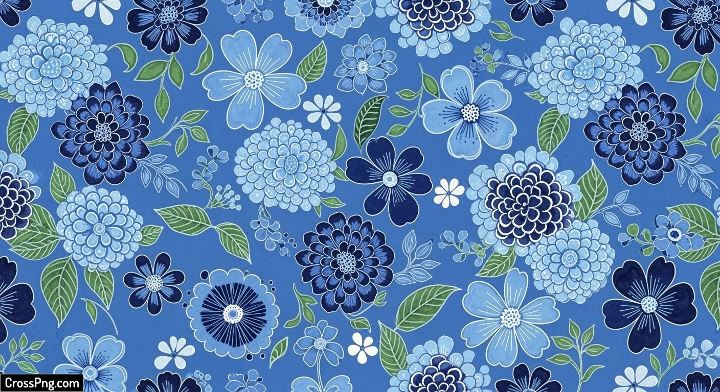 Blue floral background image