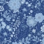 Blue floral background image 2