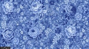 Blue floral background image 2