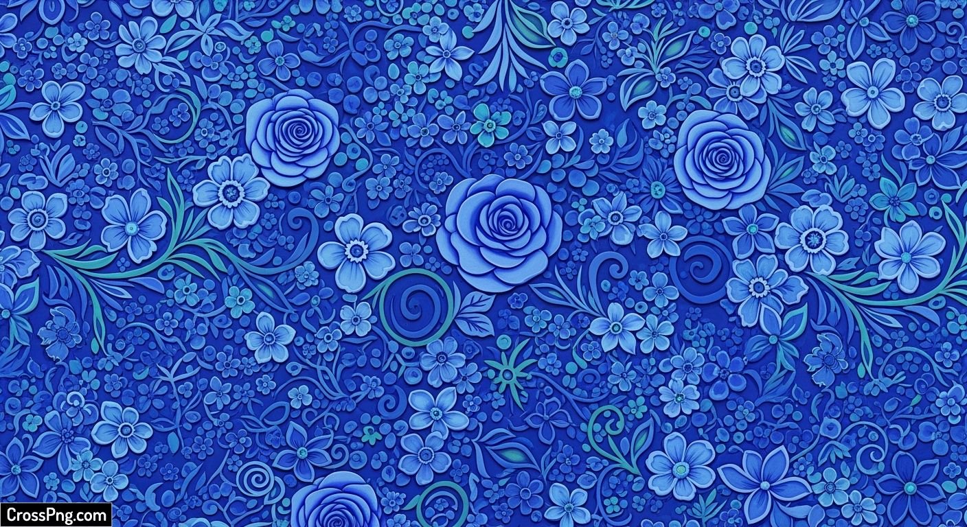 Blue floral background image