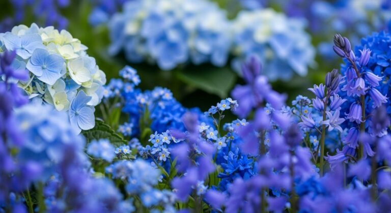 Blue flower background image