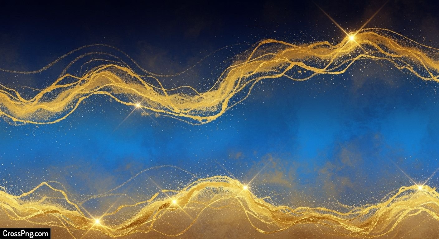 Blue gold background image 2