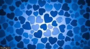 Blue heart background image 2
