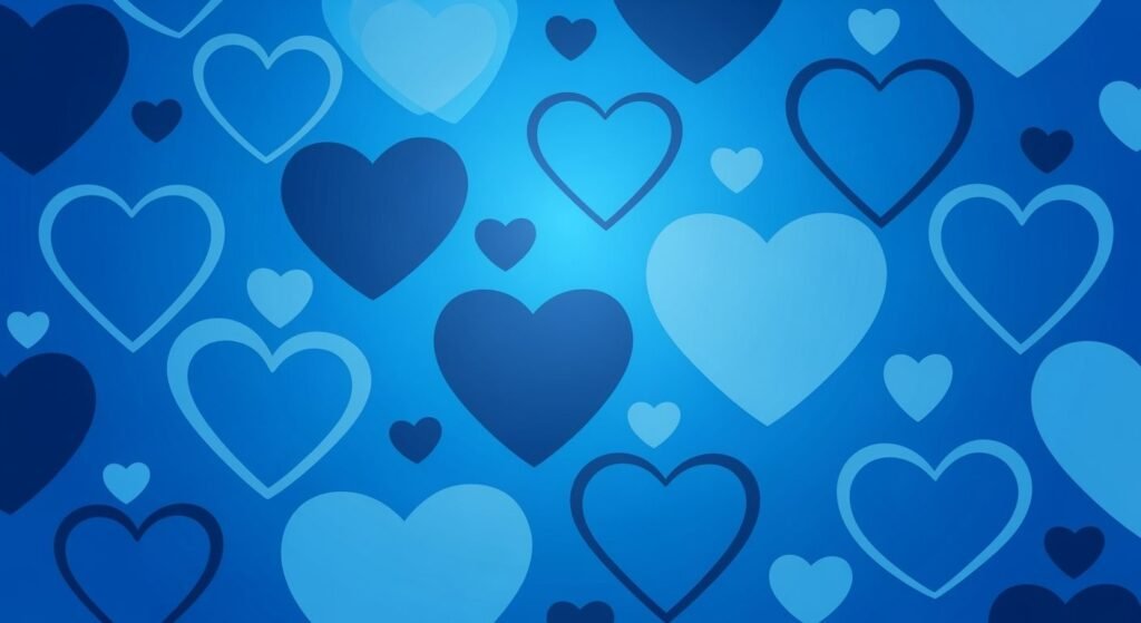 Blue heart background image 3