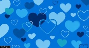 Blue heart background image 3