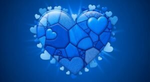 Blue heart background image 4