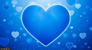 Blue heart background image 7