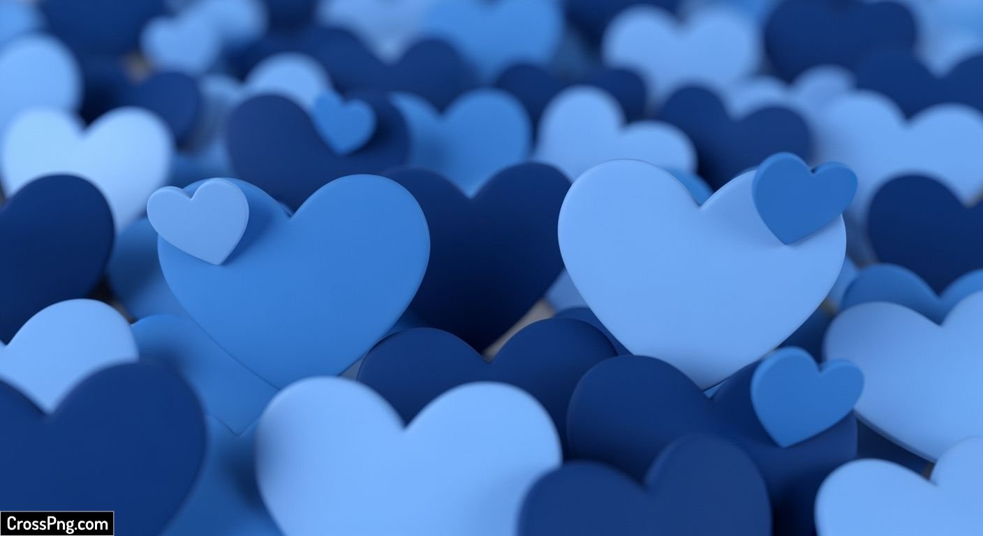 Blue heart background image