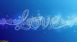 Blue love background image
