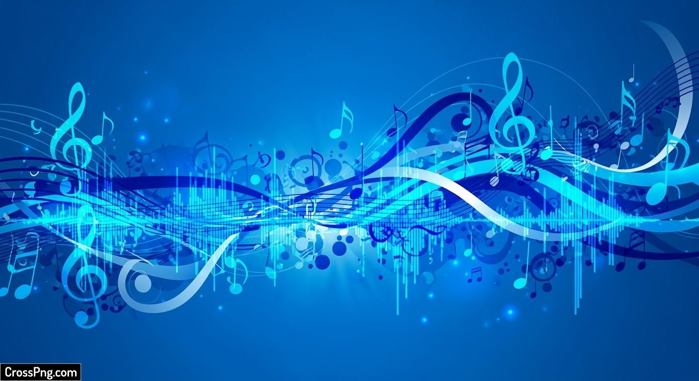 Blue music background image