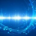 Blue music background image