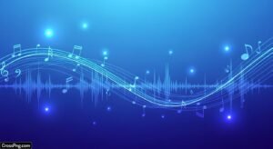 Blue music background image 2