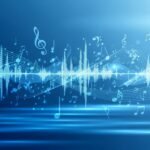 Blue music background image 3
