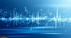 Blue music background image 3