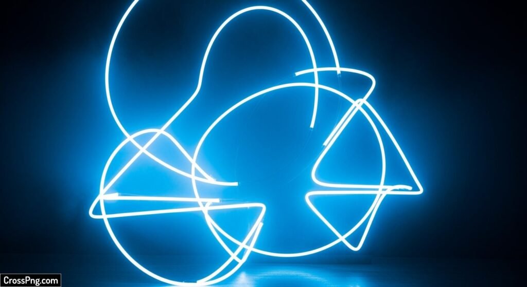 Blue neon background image