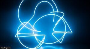 Blue neon background image