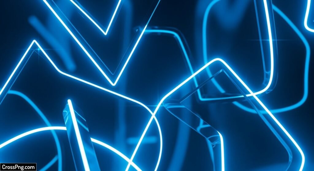 Blue neon background image 3