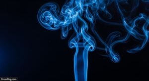 Blue smoke on black background image 3