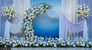 Blue wedding background image