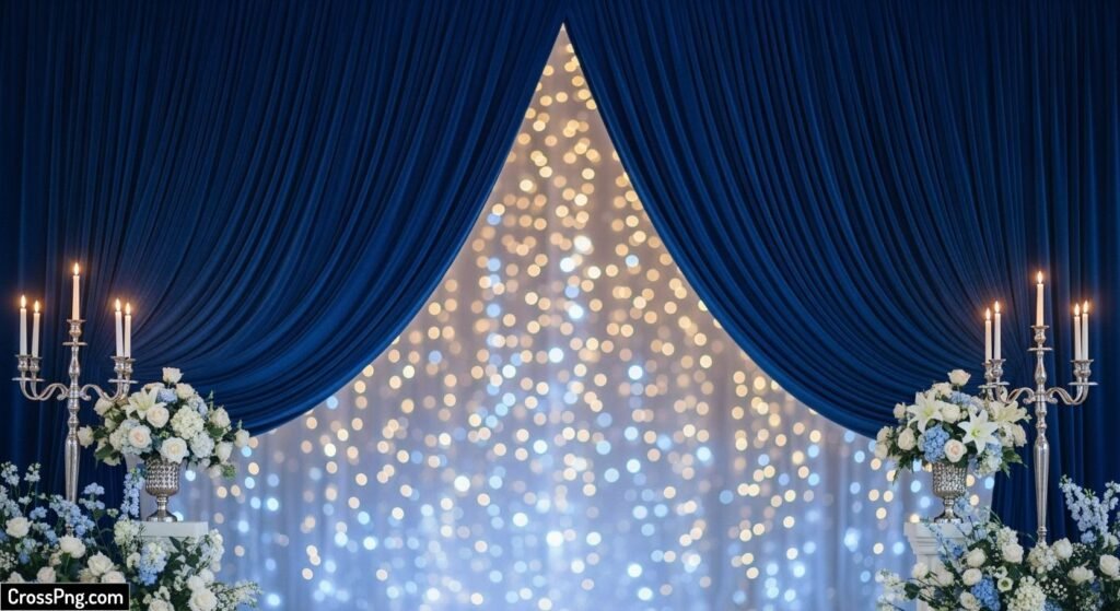Blue wedding background image 3