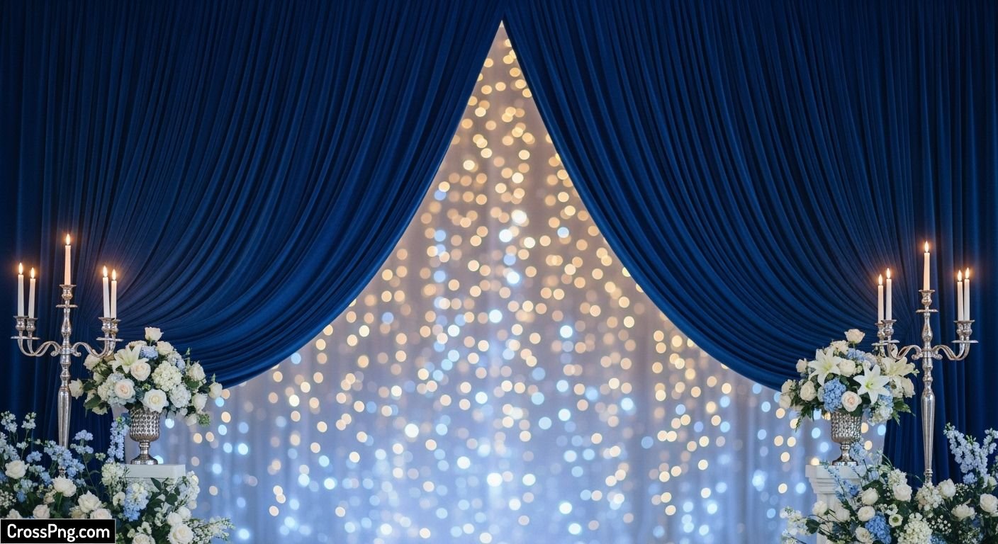 Blue wedding background image 3