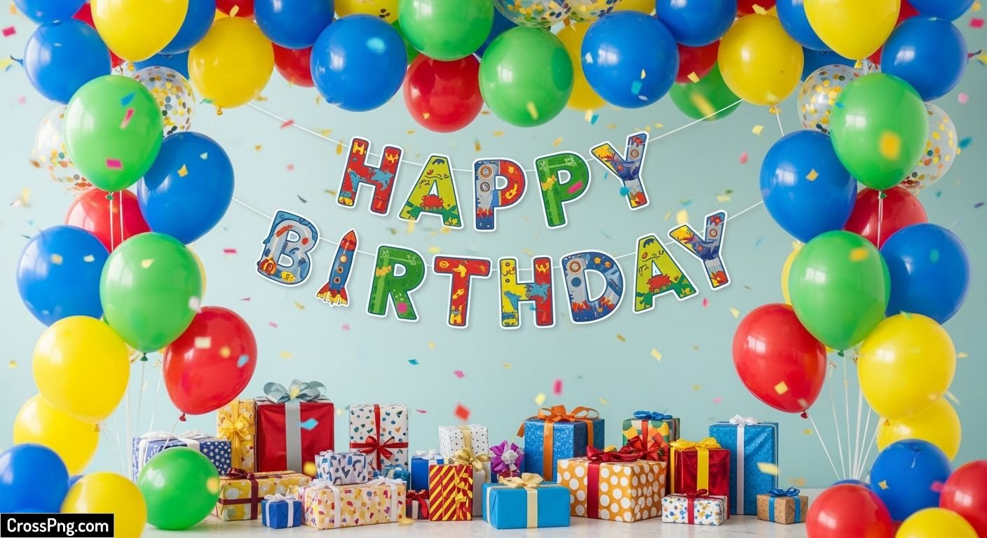 Boy birthday background image