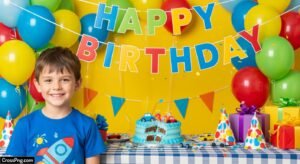 Boy birthday background image 2