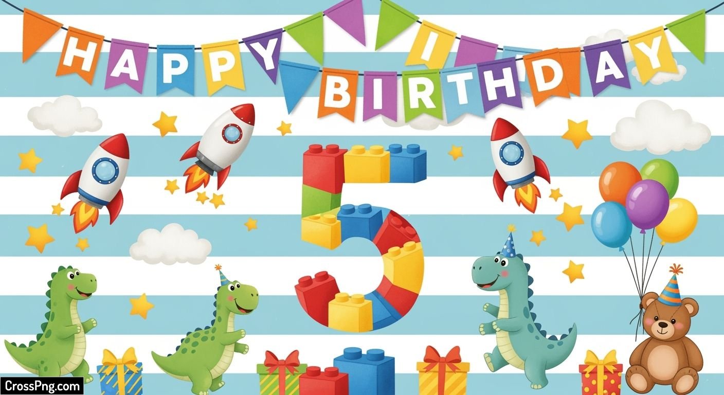 Boy birthday background image 3