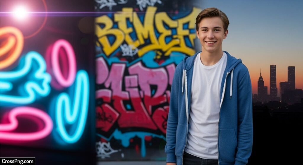 Boys photo editing background image