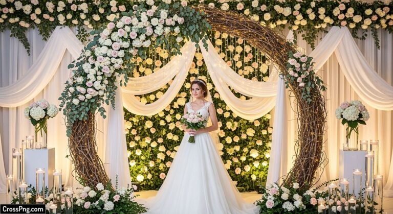 Bride background decoration image