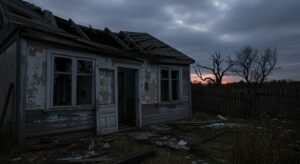 Broken down house background image 2
