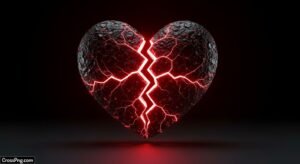 Broken heart black background image